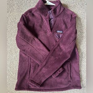 Fleece Maroon Patagonia quarter button up
